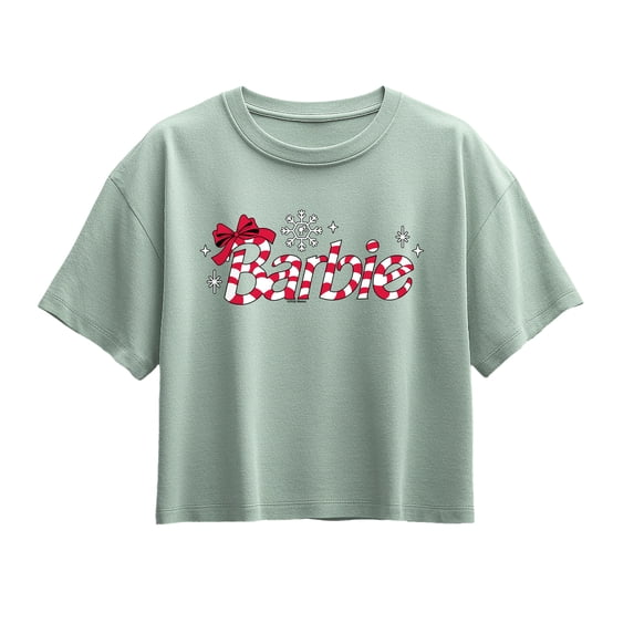 Barbie - Candy Cane - Youth Girls Boxy T-Shirt