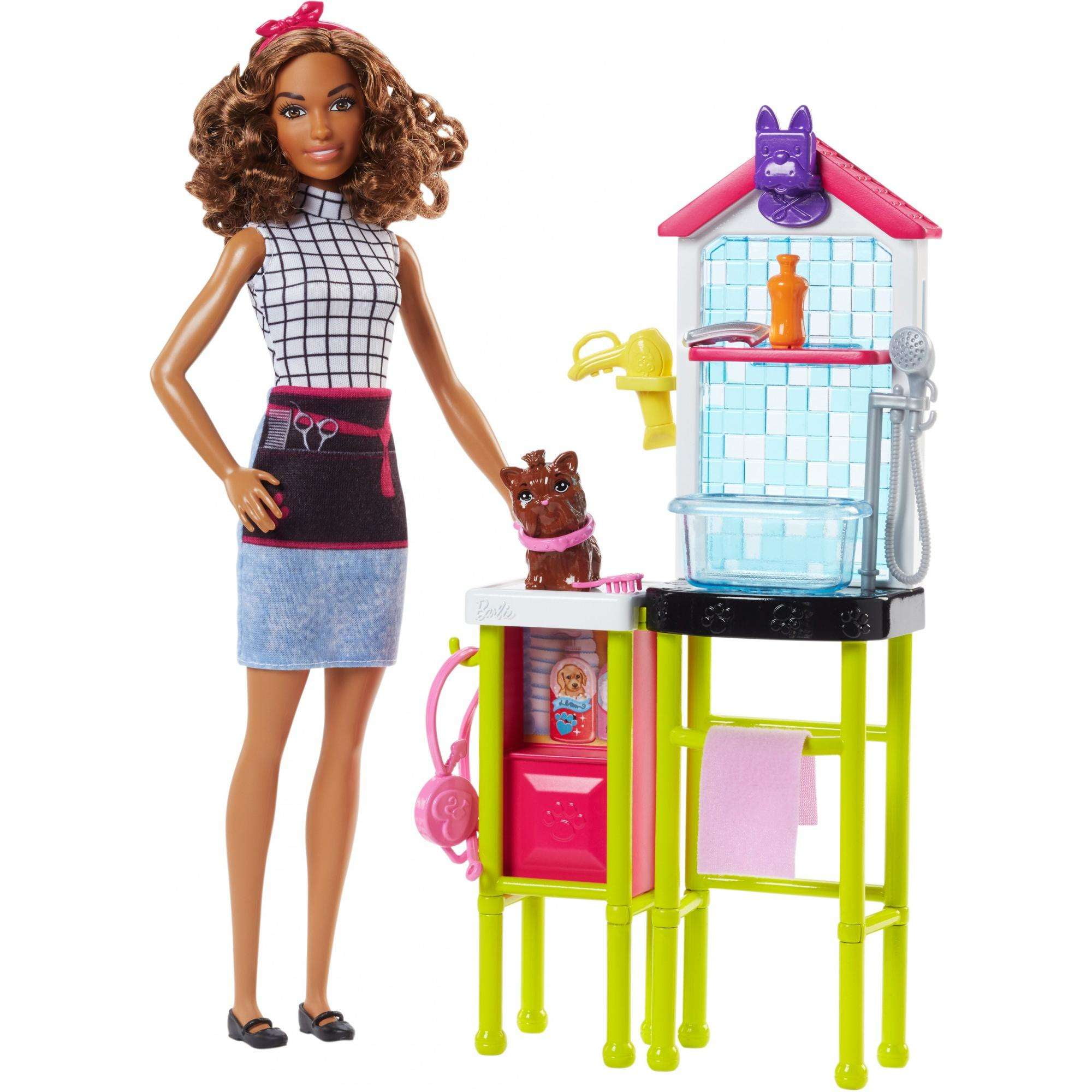 Barbie Quero Ser Cabeleireira Pet  Barbie doll accessories, Barbie, Barbie  playsets