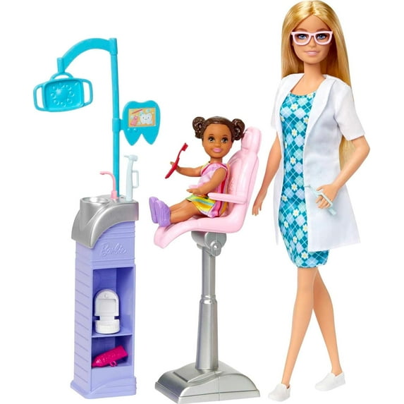 Barbie Careers Blonde Dentist Doll And Playset With Accessories, Medical Doctor Set, Barbie Toys