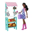 thumbnail image 1 of Barbie Careers Farmers Market Playset with Brunette Fashion Doll, Furniture & Accessories, 1 of 7