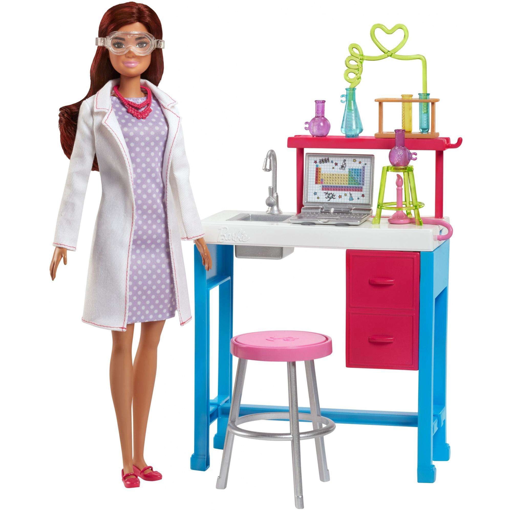 Barbie Careers Science Lab Playset with Workspace Accessories