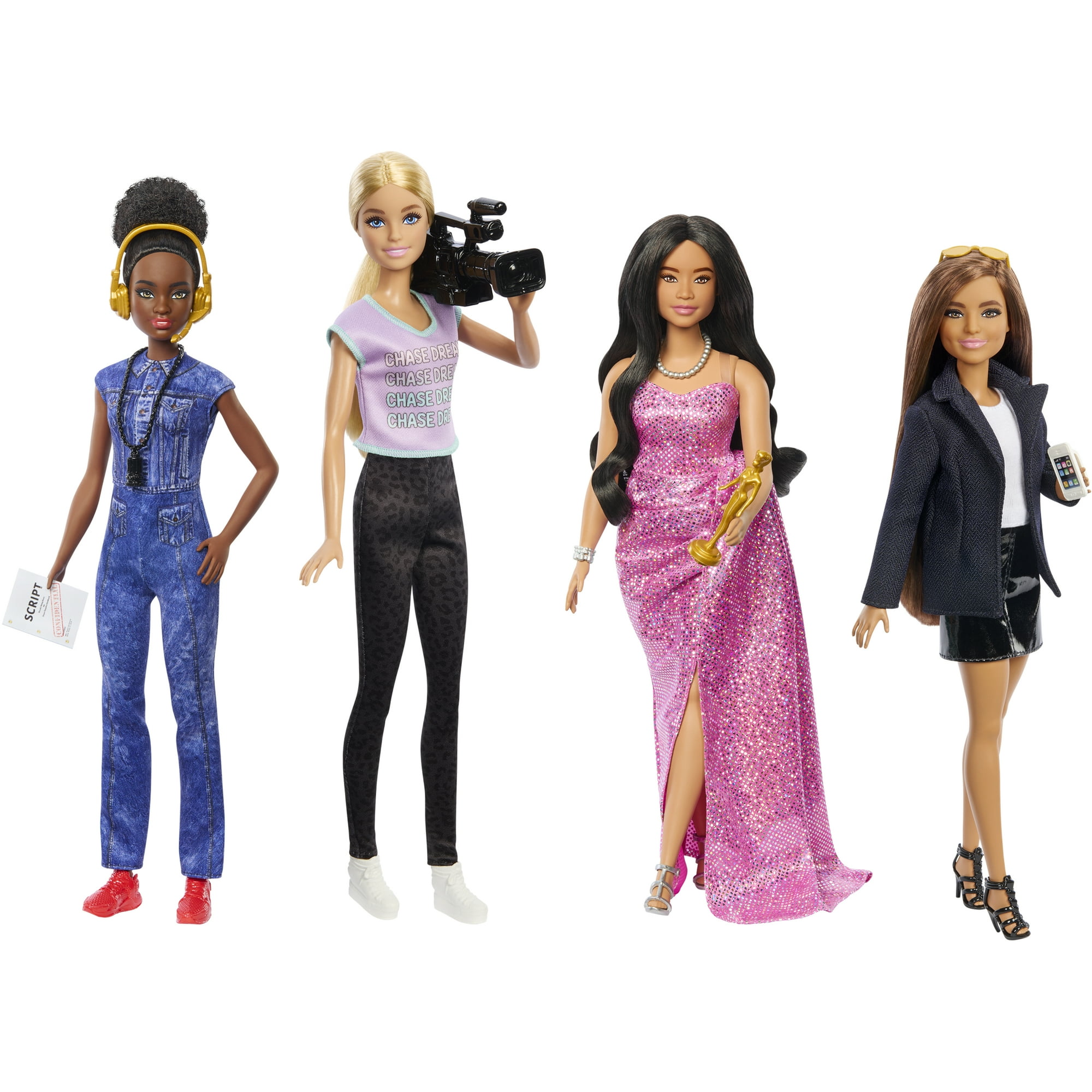 Barbie Careers Women in Film Set of 4 Dolls with Removable Looks and Accessories