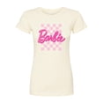 thumbnail image 1 of Barbie - Checkered Logo - Juniors Fitted Graphic T-Shirt, 1 of 5