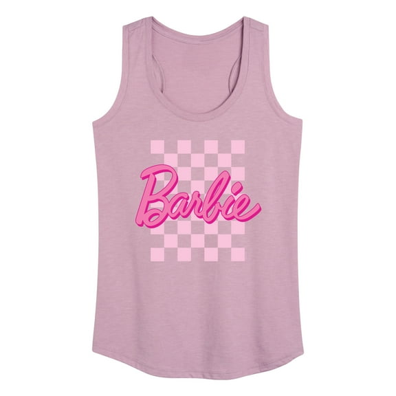 Barbie - Checkered Logo - Women's Racerback Tank Top