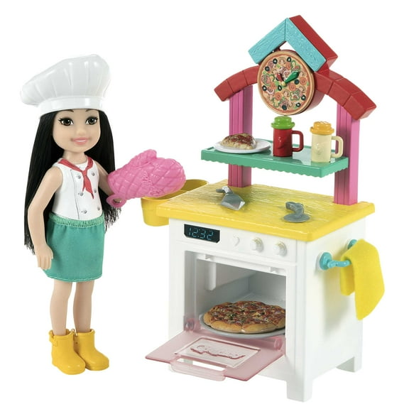 Barbie Chelsea Can Be Brunette Doll & Pizza Chef Playset