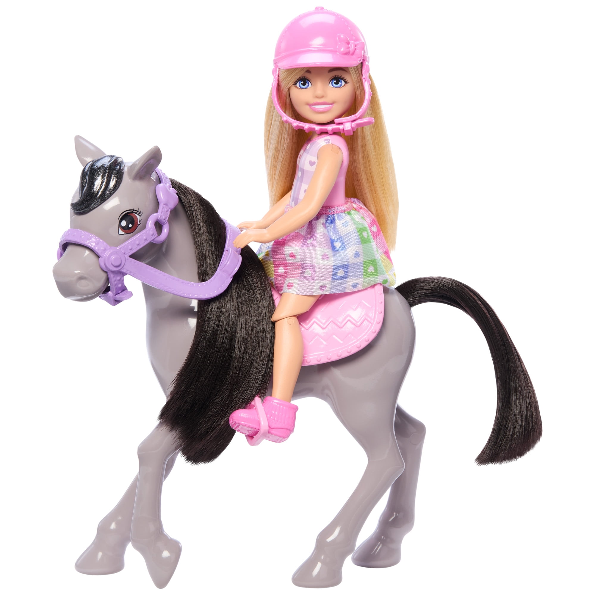 Barbie Chelsea Doll & Horse Toy Set, Includes Helmet Accessory, Multicolor, 5.91 in