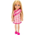 thumbnail interactive-video image 1 of Barbie Chelsea Doll, Small Doll Wearing Removable Checked Dress with Blonde Hair & Blue Eyes, 1 of 8