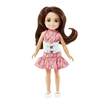 Barbie Chelsea Doll, Small Doll with Brace for Scoliosis Spine Curvature, Brunette