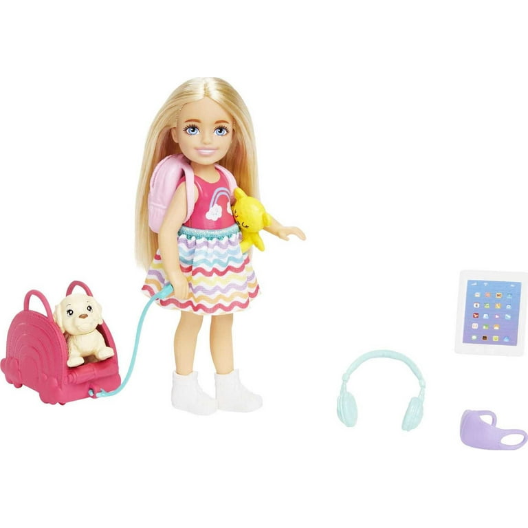 Barbie Chelsea Doll and Accessories Small Doll Travel Set with