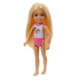 thumbnail image 1 of Barbie Chelsea Small Doll with Beach Swimsuit, Stripes & Floral Print, Blonde Hair & Blue Eyes, 1 of 7