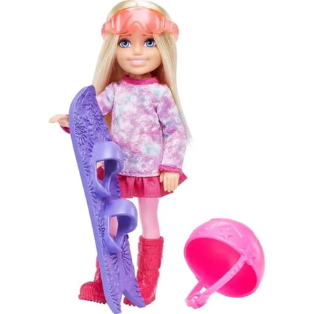 Barbie Chelsea You Can Be Anything 6" Blonde Snowboarding Doll Playset