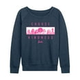 thumbnail image 1 of Barbie - Choose Kindness - Women's Lightweight French Terry Long Sleeve Shirt, 1 of 5