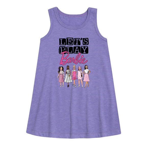 Barbie - Classic Dolls - Let's Play - Toddler and Youth Girls A-line Dress