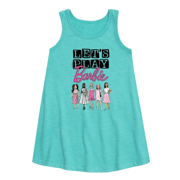 Barbie - Classic Dolls - Let's Play - Toddler and Youth Girls A-line Dress