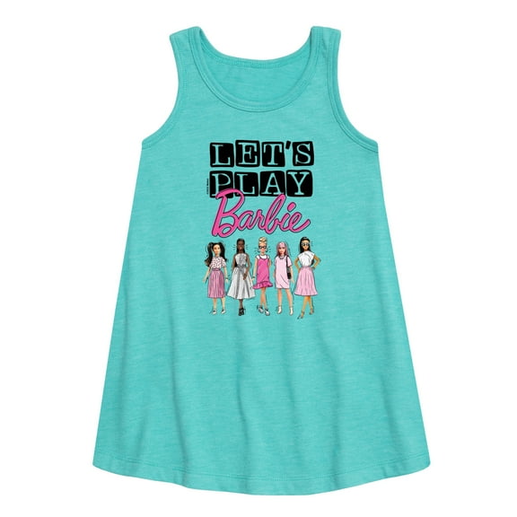 Barbie - Classic Dolls - Let's Play - Toddler and Youth Girls A-line Dress