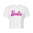 thumbnail image 1 of Barbie - Classic Logo - Juniors Cropped Cotton Blend T-Shirt, 1 of 4