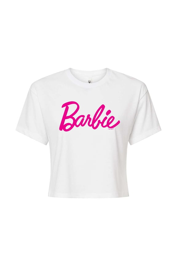 - Classic Logo - Juniors Cropped Cotton Blend T-Shirt