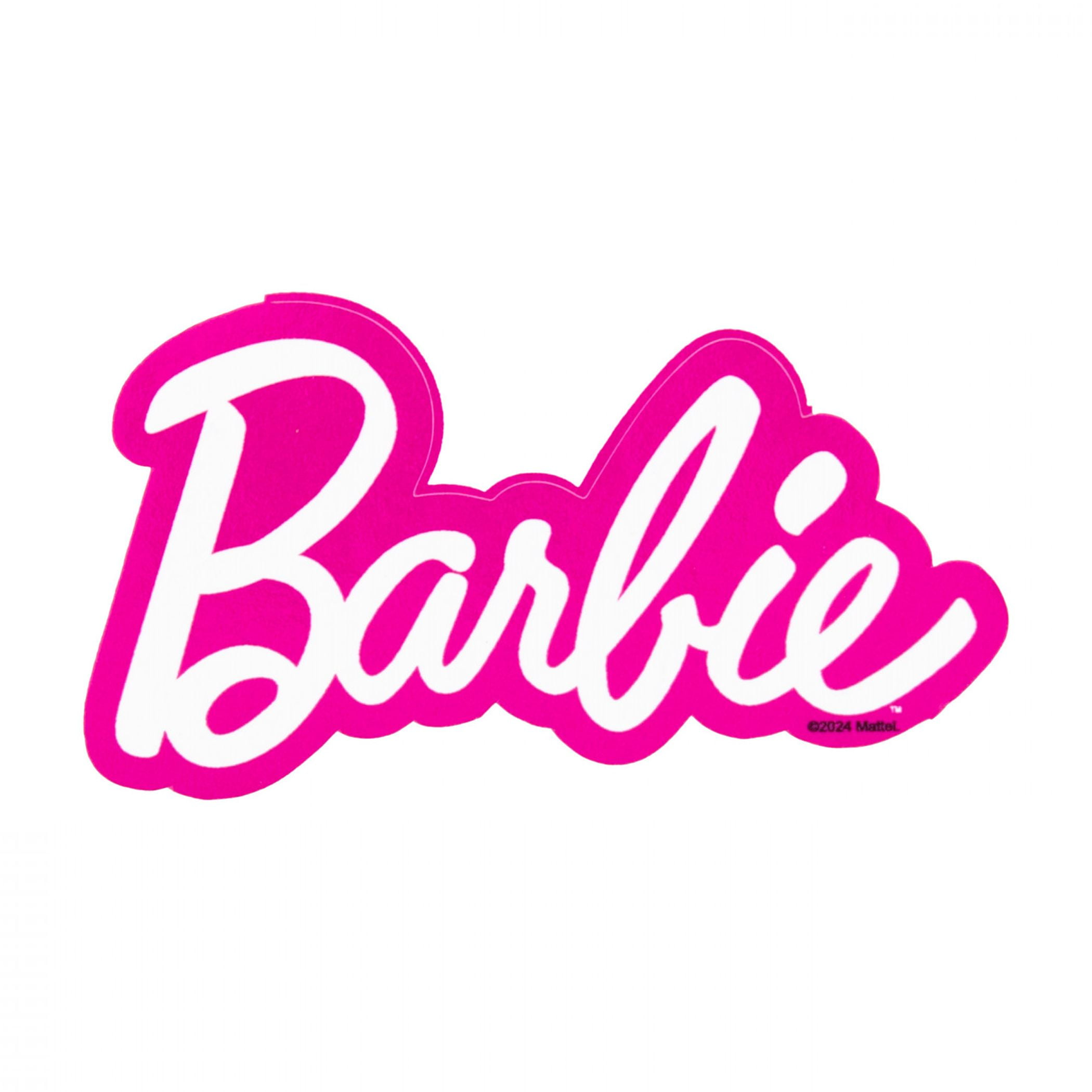 Barbie Classic Logo Vinyl Sticker, Pink Glamour Decal for Laptop