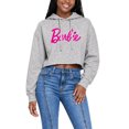 thumbnail image 1 of Barbie - Classic Pink Logo Women's Cropped Graphic Hoodie, 1 of 4
