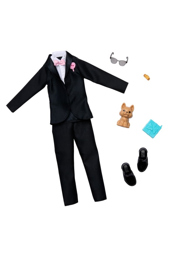 Clothes, Groom Fashion Pack for Ken Doll on Wedding Day, Tuxedo & Accessories