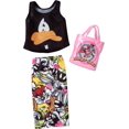 Barbie Clothes Looney Tunes Daffy Duck Top & Character Skirt Doll