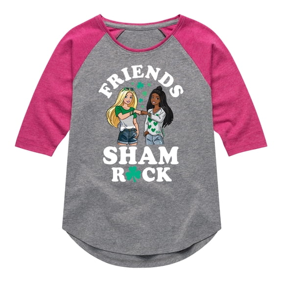Barbie - Clover Power - Toddler And Youth Girls Raglan Graphic T-Shirt