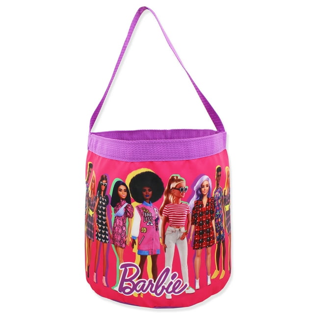 Barbie Collapsible Nylon Basket Bucket Toy Storage Tote Bag F21BA52625