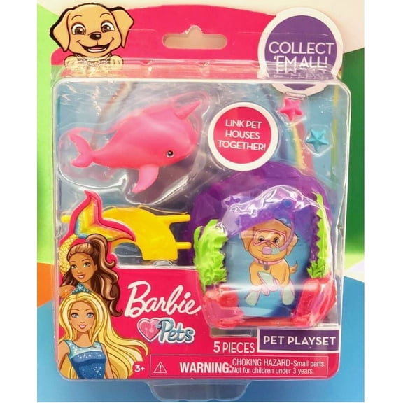 Barbie Collectible Pets Narwhal Set for Kids, 5 Count