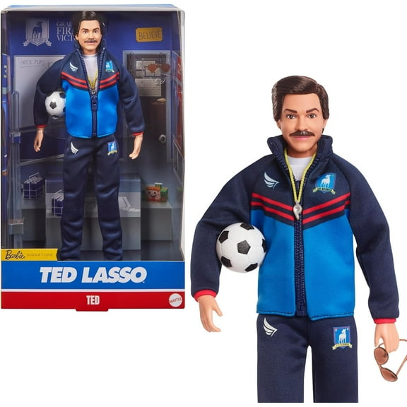 Barbie Collectible Ted Lasso Doll with Displayable Packaging