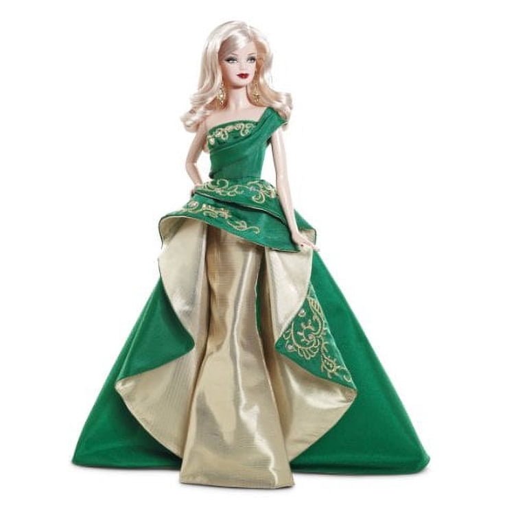 flower green dress happy holidays barbie doll special edition 1995 1993 NIB Green Red Dre –  cyclewarehouse.online main image 0