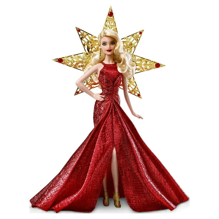 Barbie Collector 2017 Holiday Doll, Blonde, with Star Adornment 