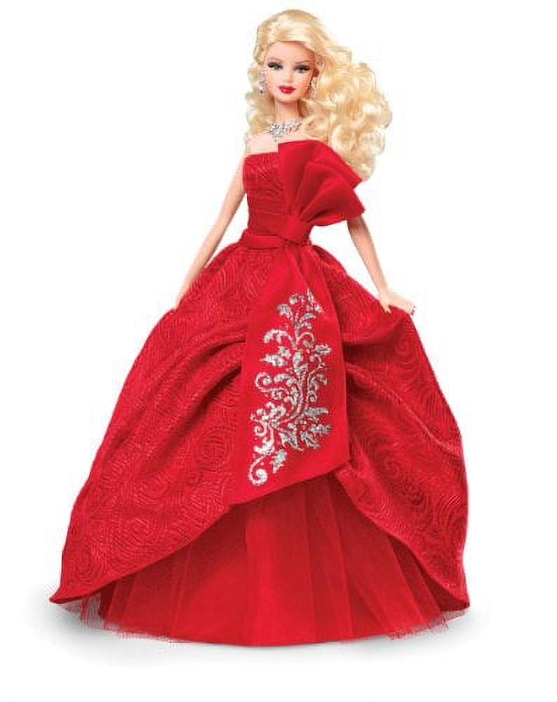Christmas Winter Holiday Barbie Doll, Red/White Ball Gown, New | eBay