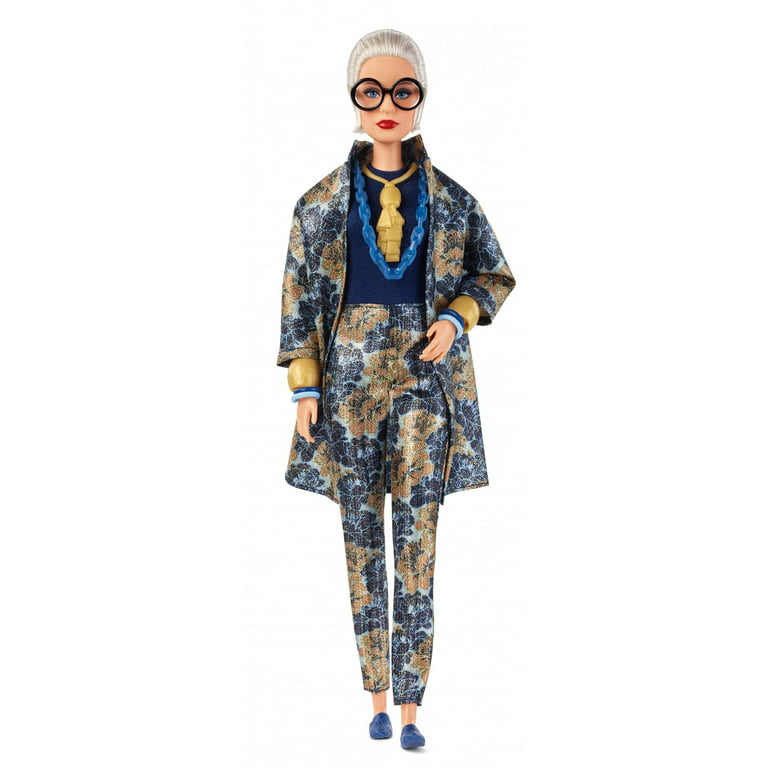 Barbie Collector Styled by Iris Apfel Doll Floral Suit - Walmart.com