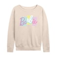 thumbnail image 1 of Barbie - Color Block Logo - Women's Lightweight French Terry Long Sleeve Shirt, 1 of 4
