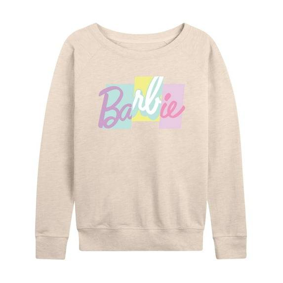 Barbie - Color Block Logo - Women's Lightweight French Terry Long Sleeve Shirt