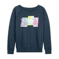 thumbnail image 1 of Barbie - Color Block Logo - Women's Lightweight French Terry Long Sleeve Shirt, 1 of 4