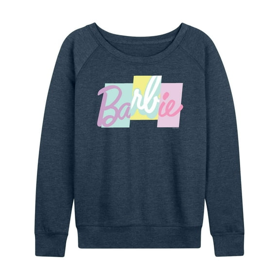 Barbie - Color Block Logo - Women's Lightweight French Terry Long Sleeve Shirt