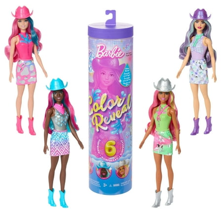 Barbie Color Reveal Disco Star Series Fashion Doll & Accessories with 6 Surprises (Styles May Vary)