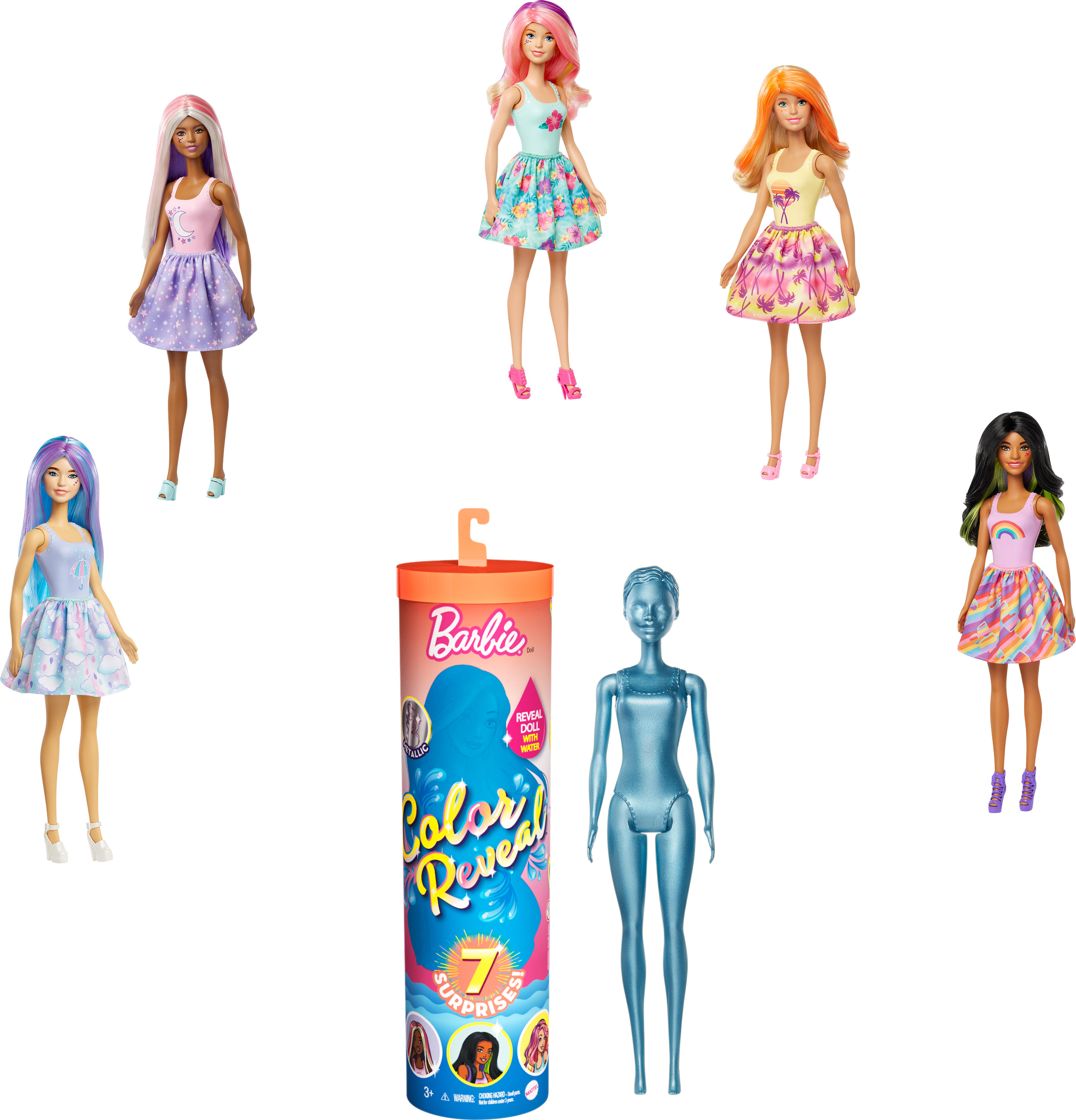 Barbie Color Reveal Doll With 7 Surprises (Styles May Vary) - image 1 of 7