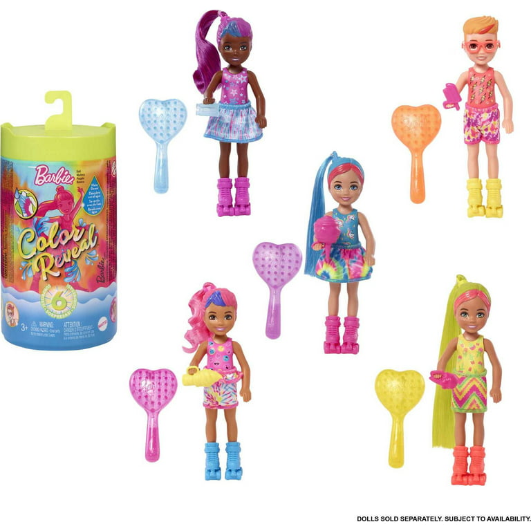 Barbie Color Reveal Doll With Surprises (Styles May Vary) Doll Playset, 7  Pieces Included