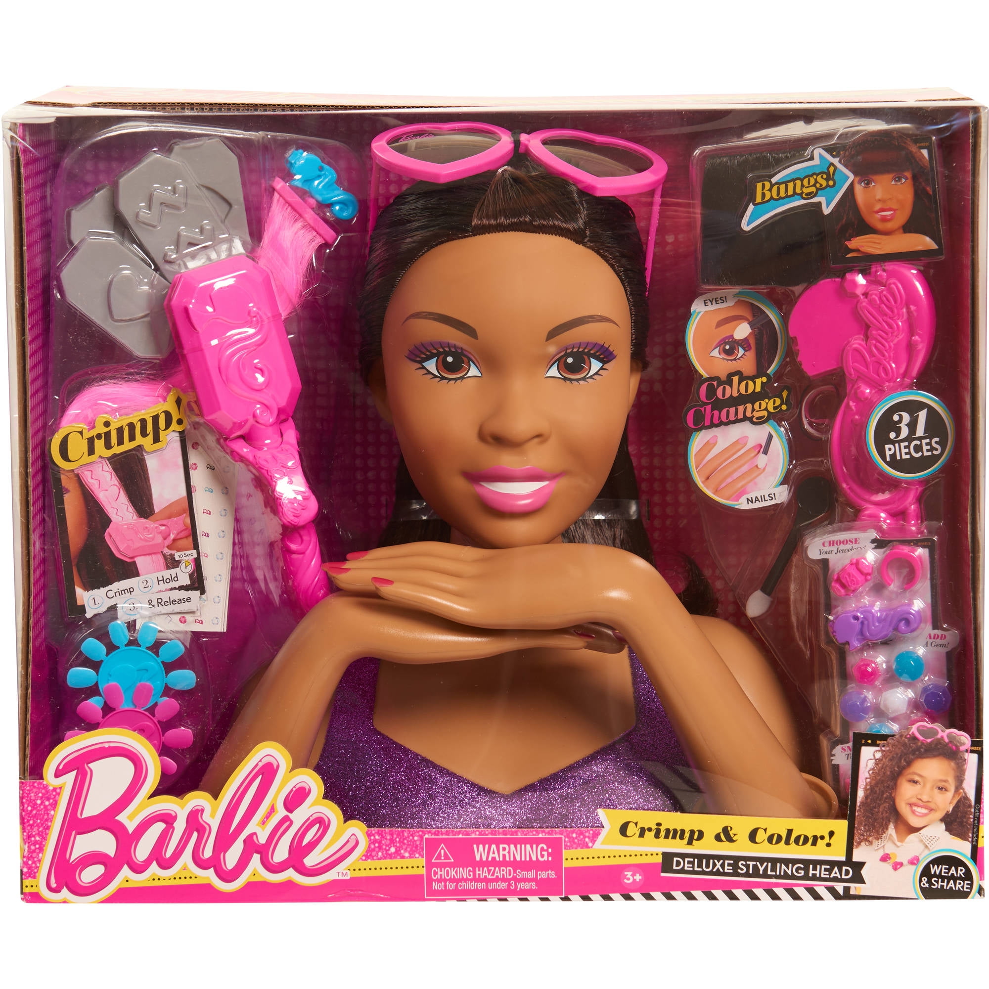 Barbie color & crimp styling head deals