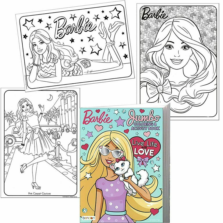 Barbie Coloring Book & Activity- Live Life Love- Style May Vary