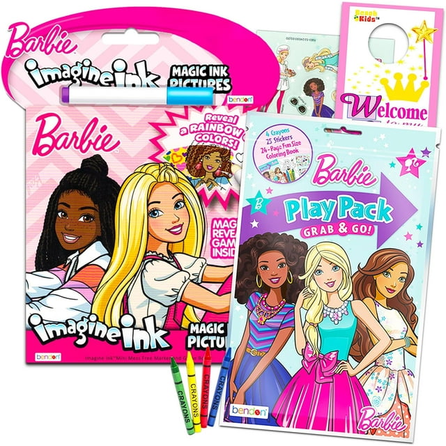 Barbie Coloring Books Activity Bundle - 1 Pack Barbie Imagine Ink ...