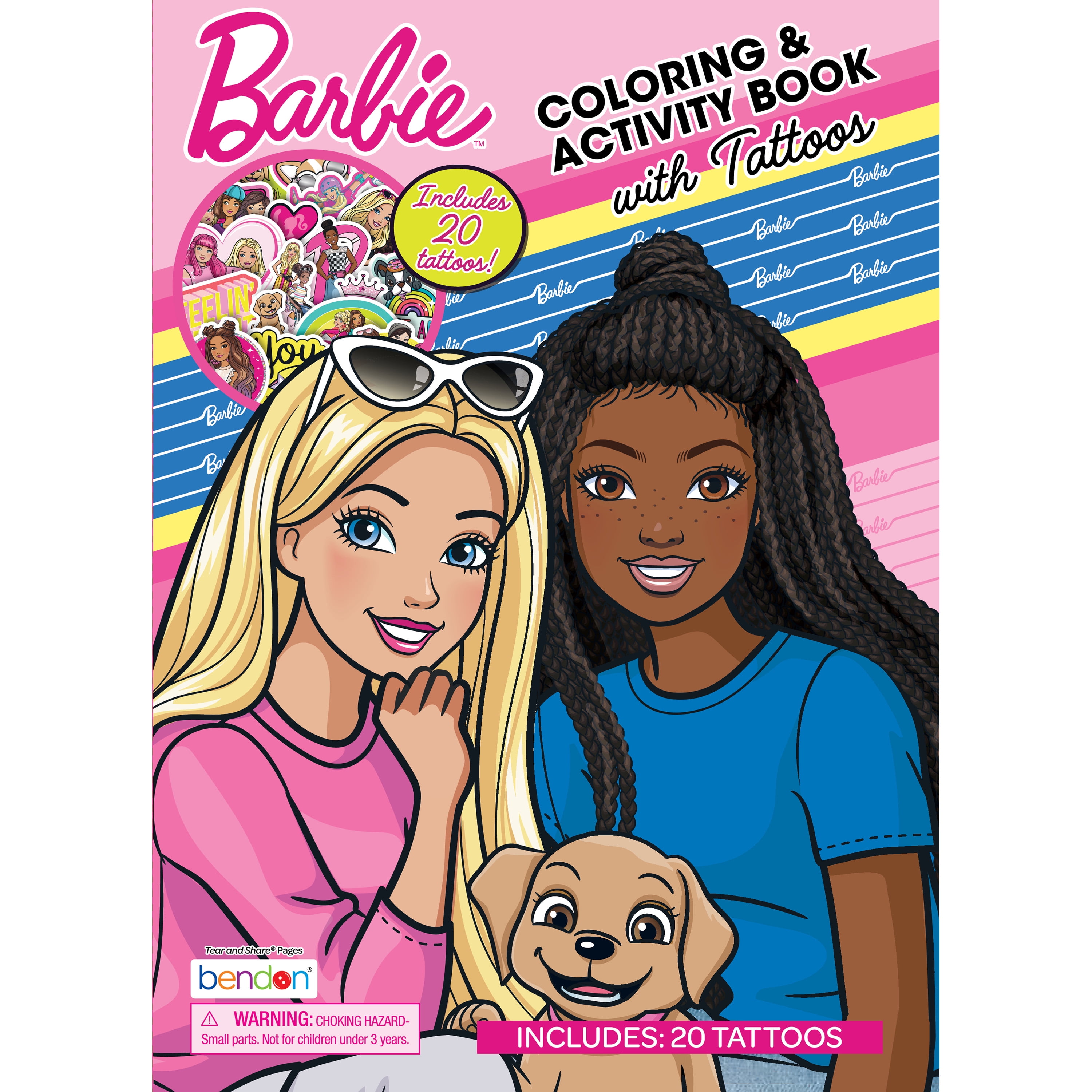 Barbie Coloring and Activity Book with Temporary Tattoos 20 Pages Paperback Walmart