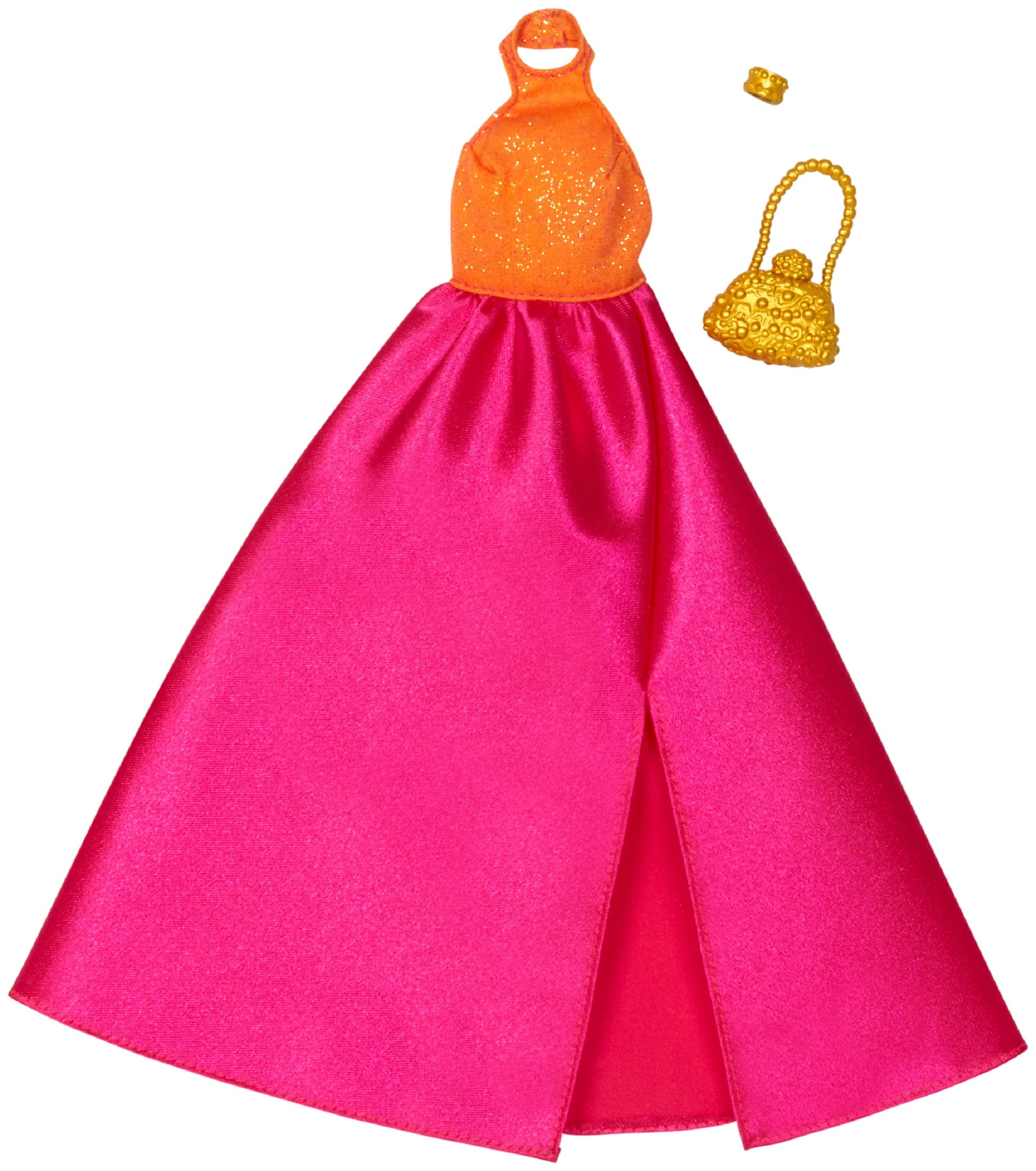orange barbie dress Barbie Complete Looks Orange Halter Pink Skirt Gown