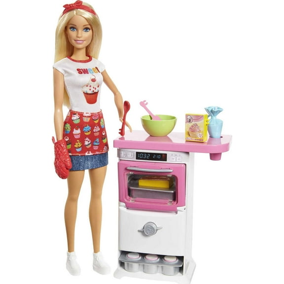 Barbie Cooking & Baking Chef Storytelling Doll and Play Set, Blonde