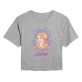 thumbnail image 1 of Barbie - Coquette Floral Bow - Juniors Cropped Short Sleeve Graphic T-Shirt, 1 of 4