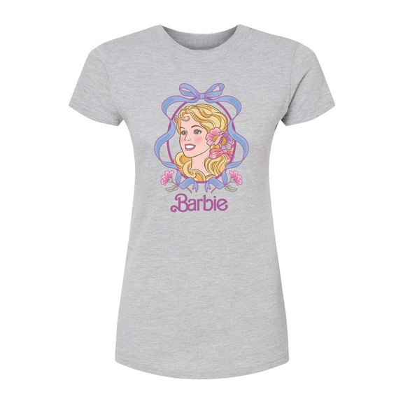 Barbie - Coquette Floral Bow - Juniors Fitted Short Sleeve Graohic T-Shirt