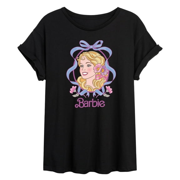 Barbie - Coquette Floral Bow - Women's Oversized Graphic T-Shirt