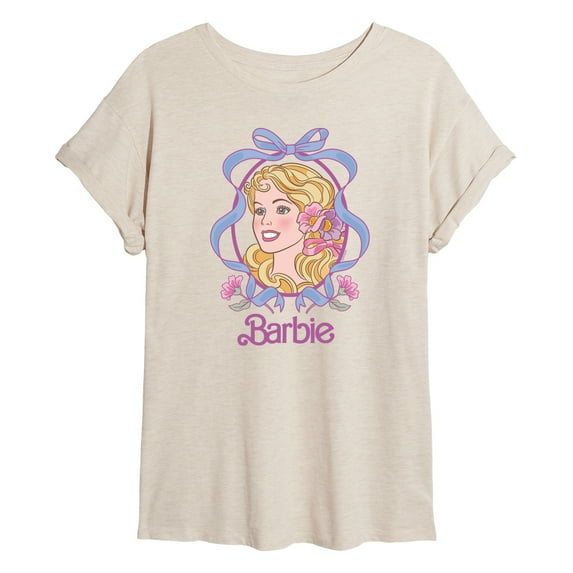 Barbie - Coquette Floral Bow - Women's Oversized Graphic T-Shirt